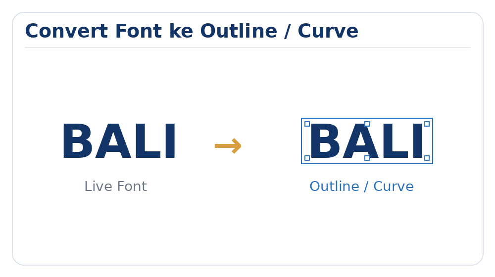 How to convert text to vector outlines or curves for printing