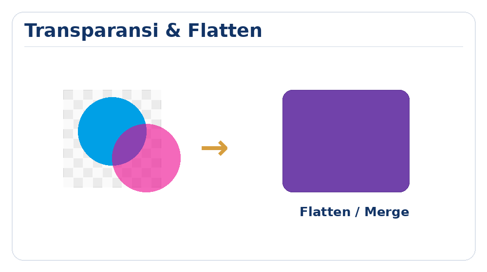 Guide for flattening transparency in print design files